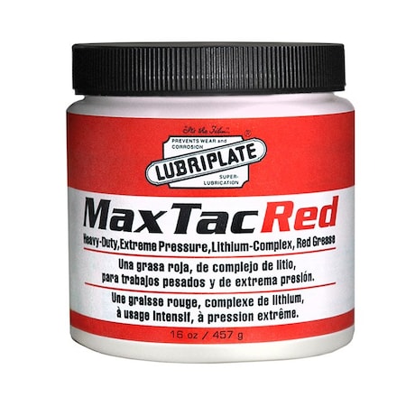 Lubriplate Grease, 16 oz, Jar, 482 Degrees F Max Op Temp, Red L0168-003
